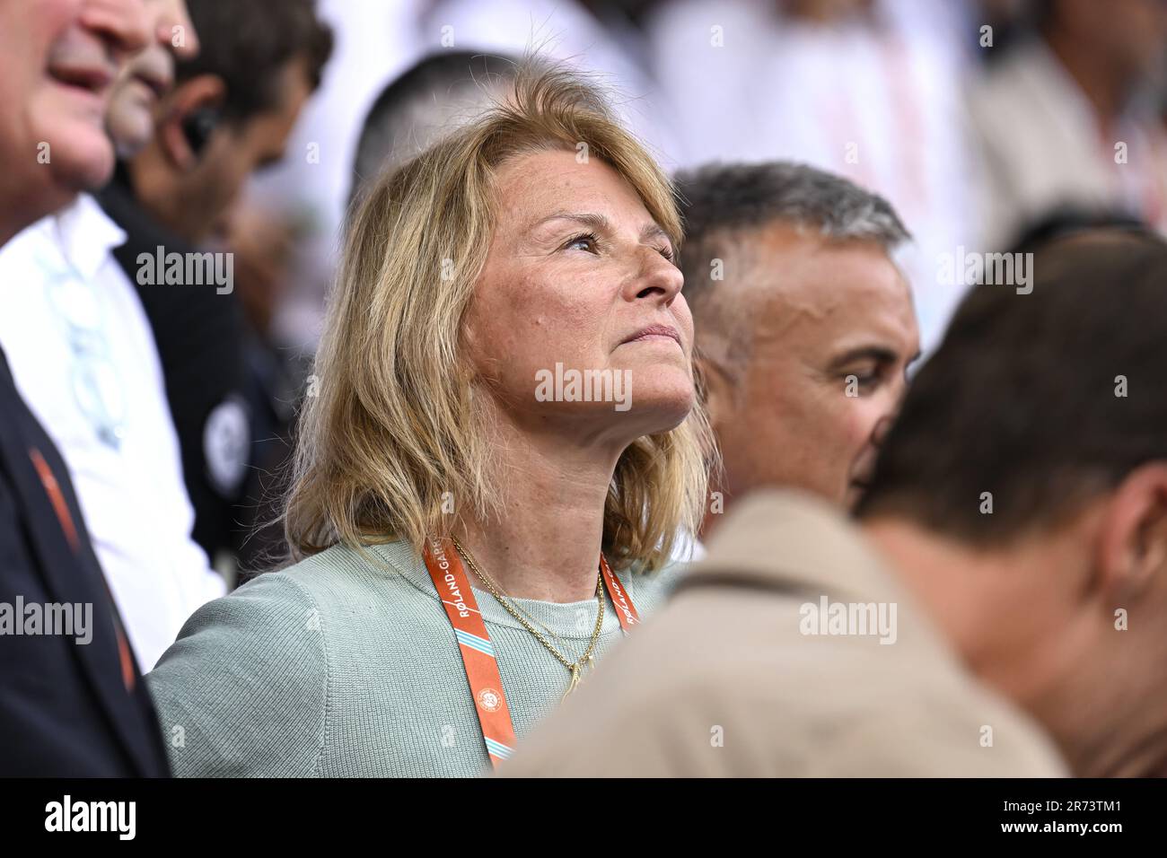 Dijana Djokovic mother of Novak Djokovic during the French Open final