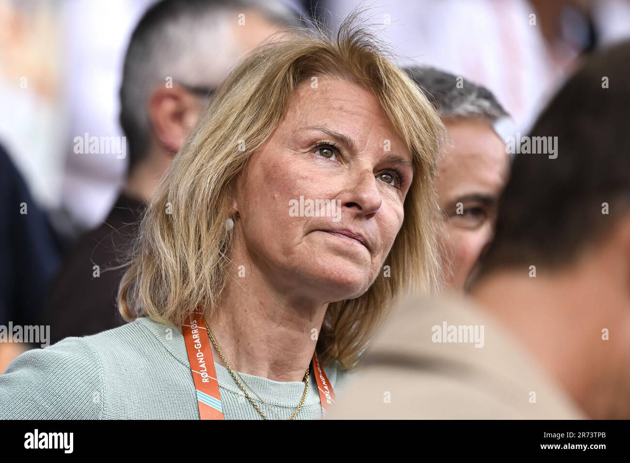 Dijana Djokovic mother of Novak Djokovic during the French Open final