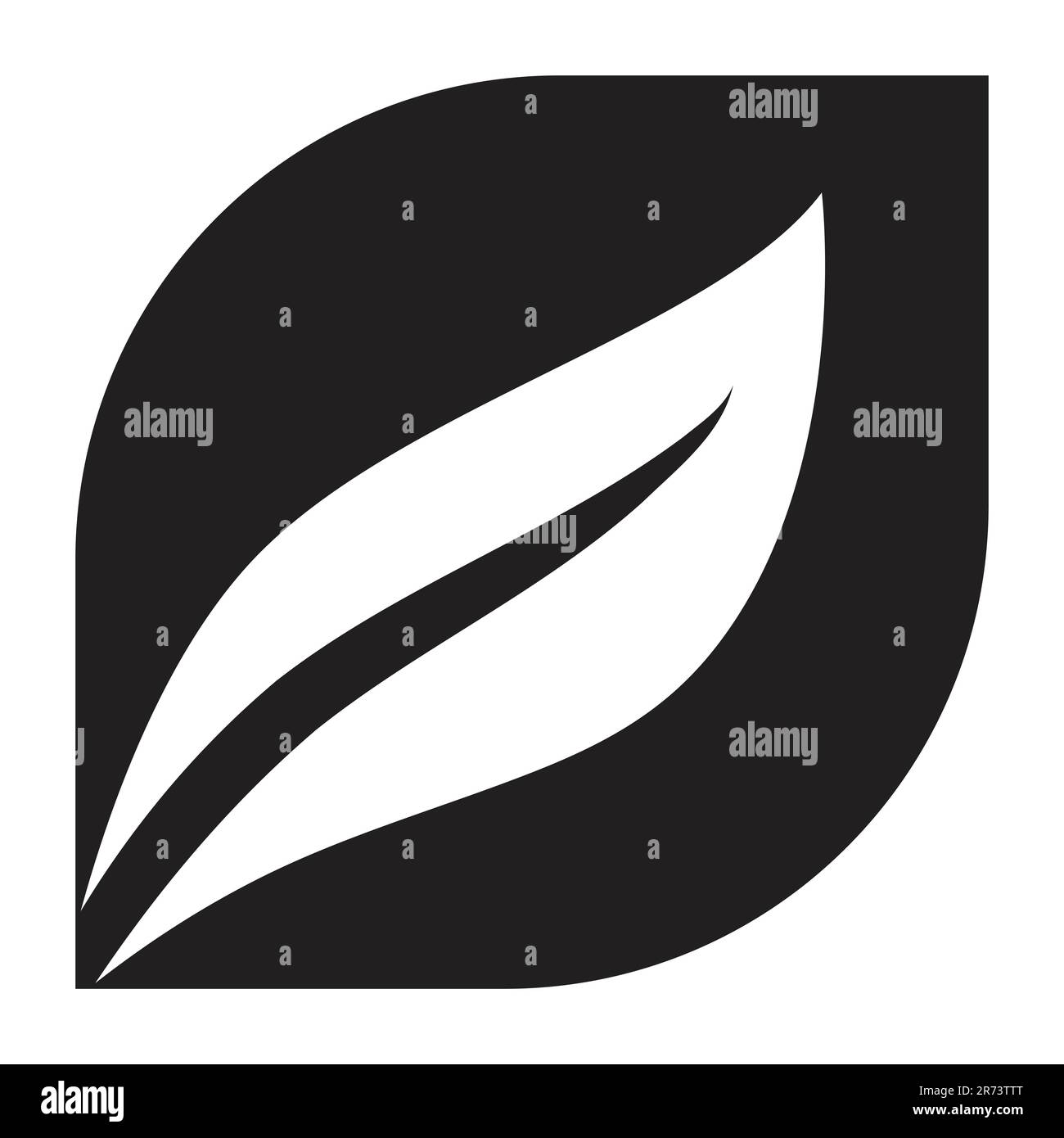 Leaf abstract vector icon design. Leaves flat icon Stock Vector Image ...