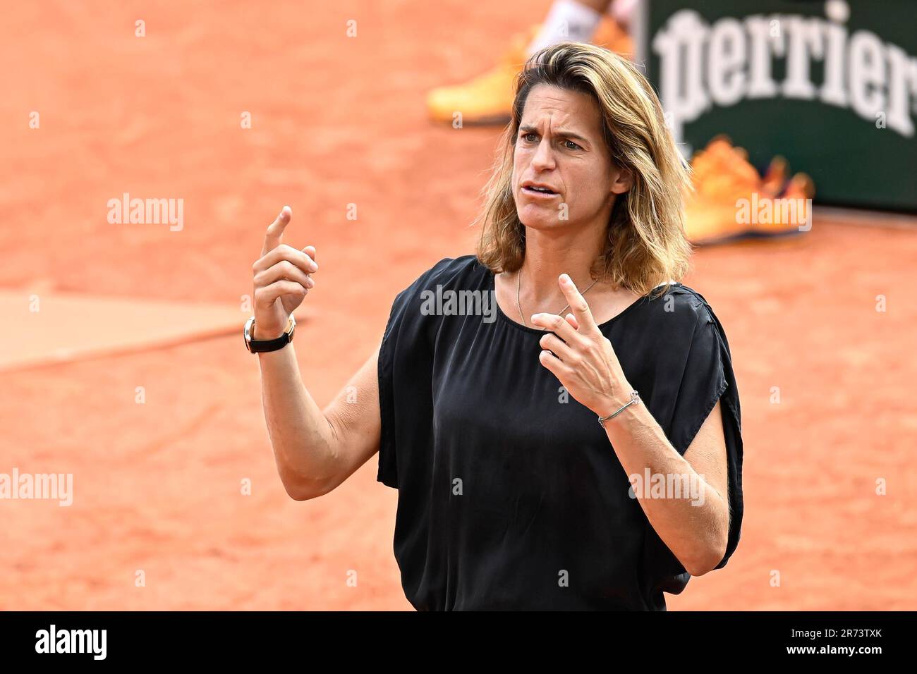 Amelie Mauresmo during the French Open final, Grand Slam tennis
