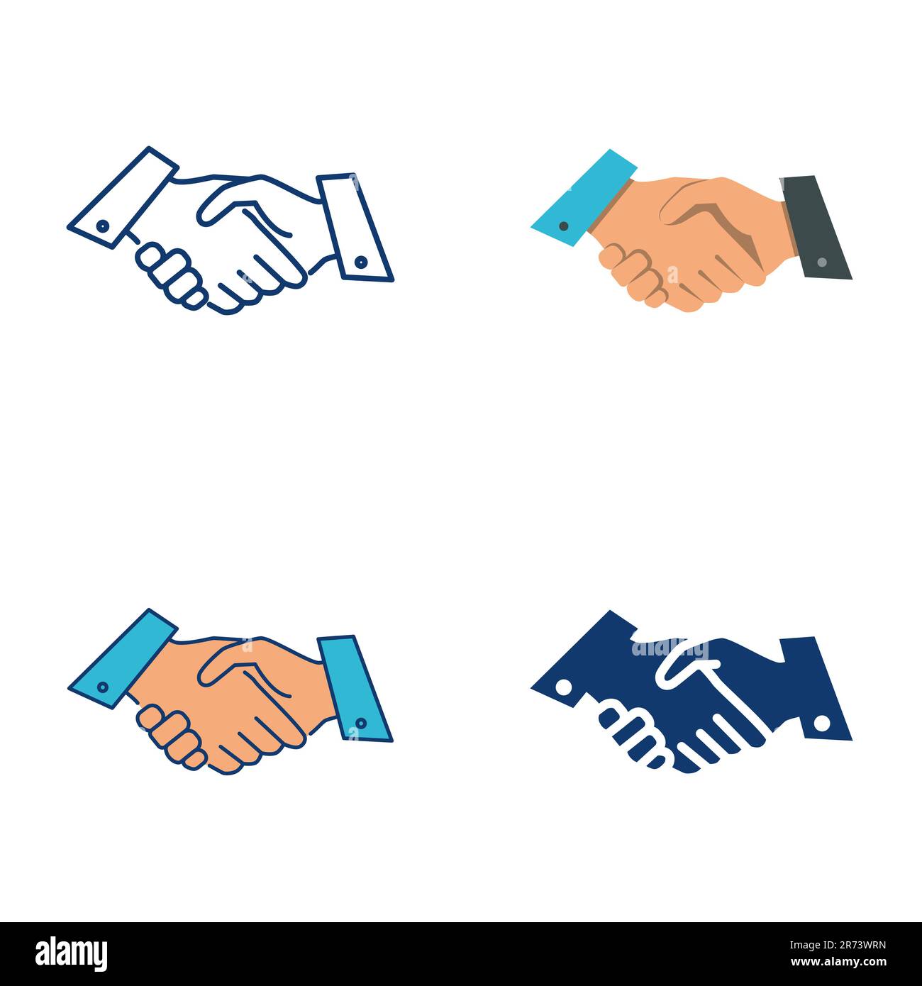 Handshake gesture color icon. Shaking hands emoji. Friends meeting