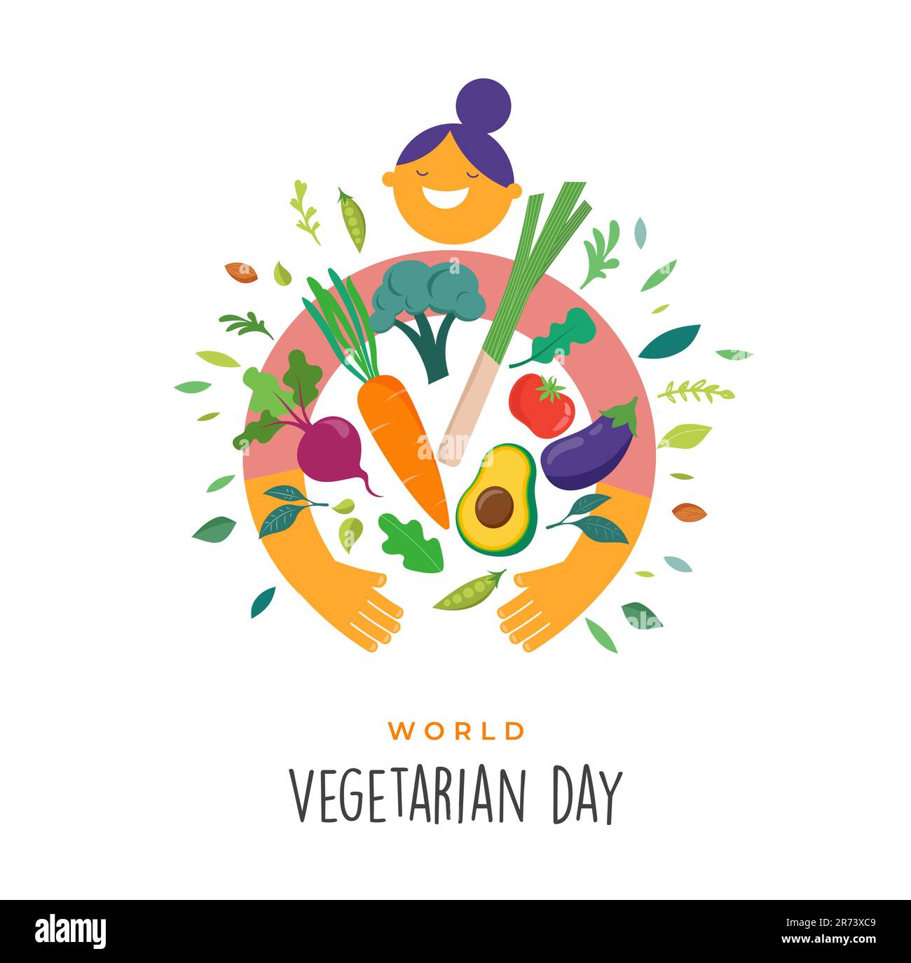 World Vegetarian Day, concept design and illustration Stock Vector ...