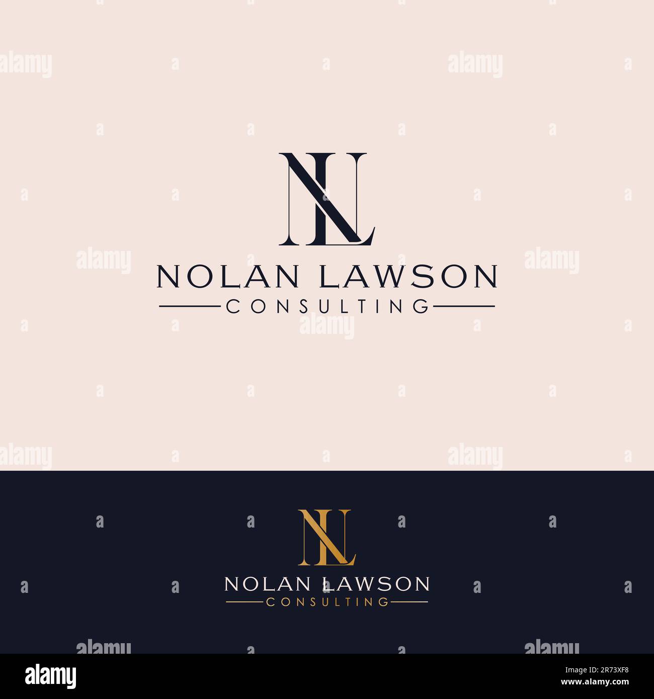 Nolan Lawson consulting vector logo design. Letters N and L logotype ...