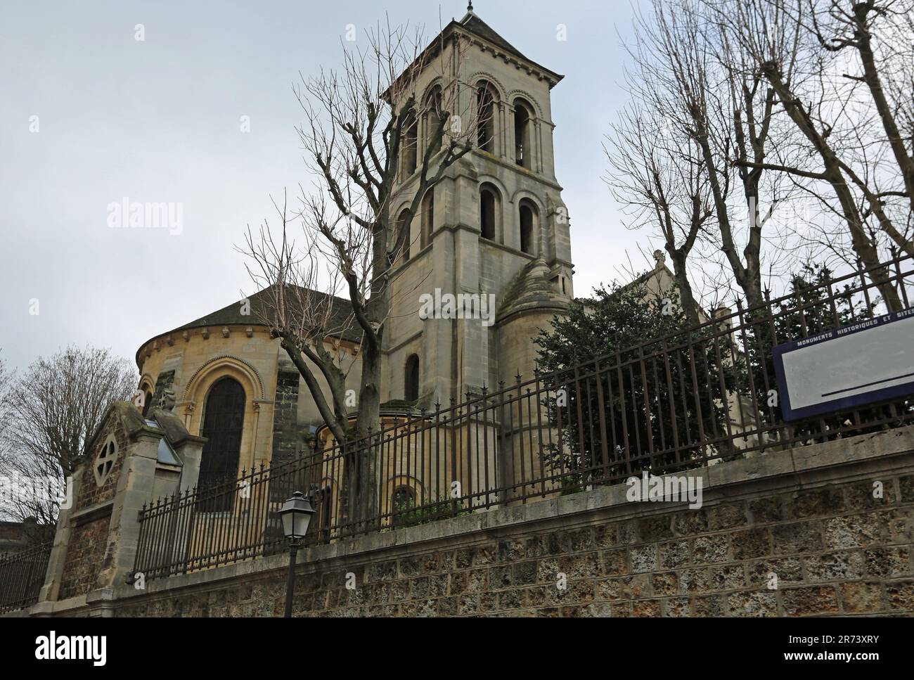 Landscape with Sacre-Coeur Basilica - Paris, France Stock Photo