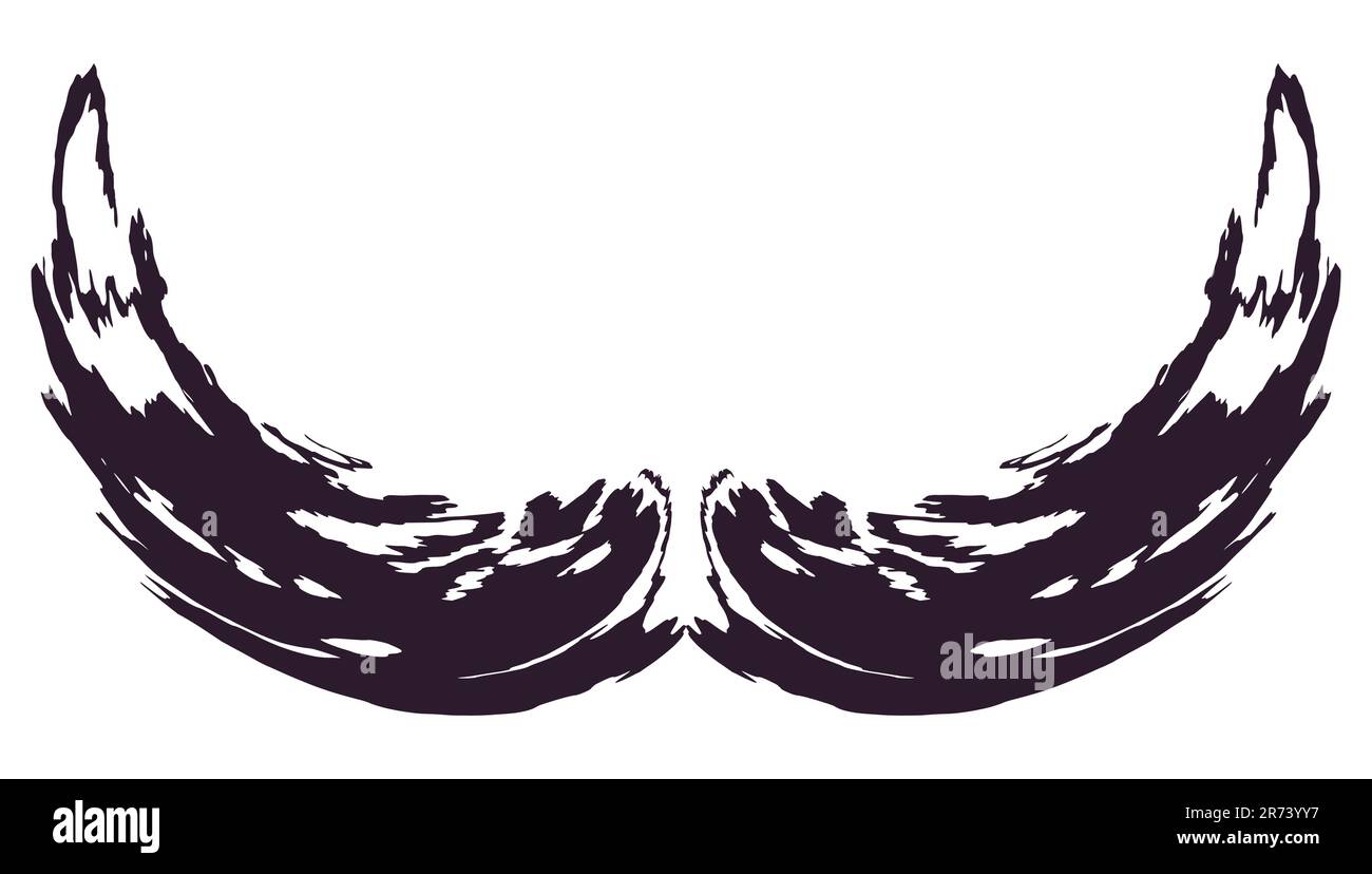 Black wings Design element Abstract vector illustration Isolated on