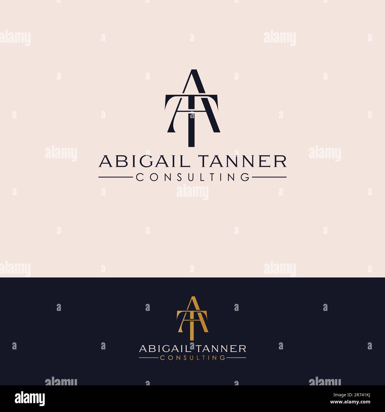 Abigail Tanner consulting vector logo design AT initials logotype Abigail Tanner consulting vector logo design AT initials logotype