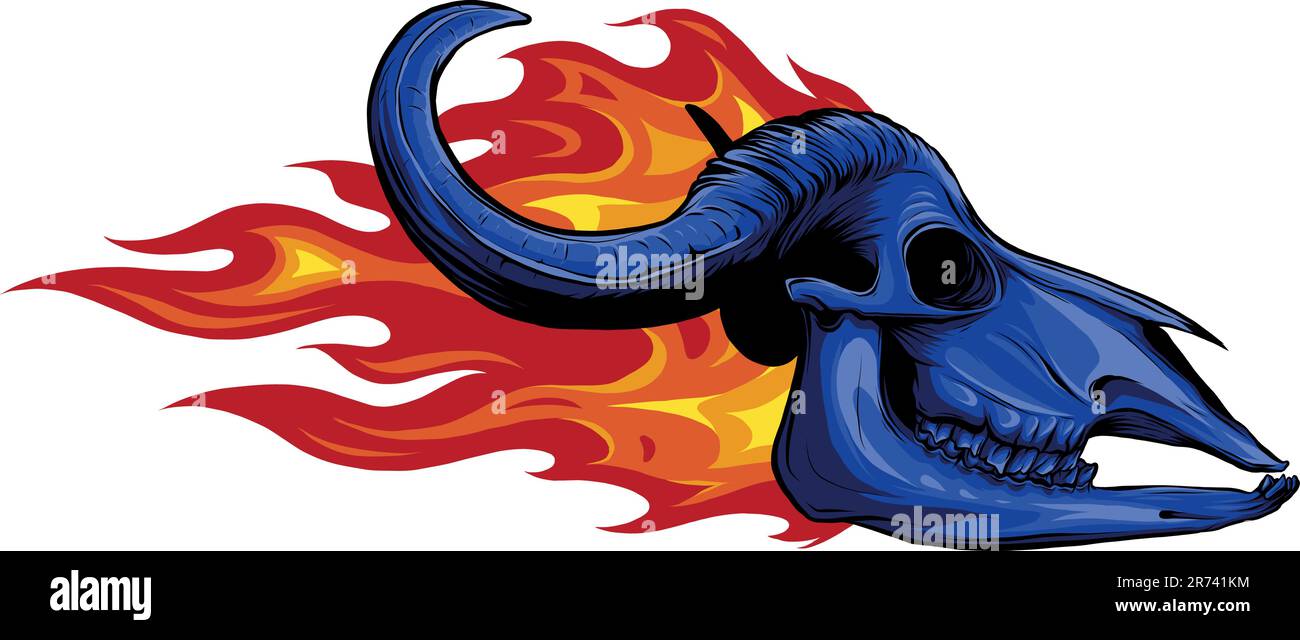 Bull skull with horns vector illustration design Stock Vector Image