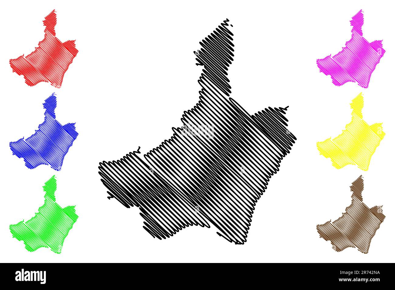 London Borough of Barking and Dagenham (United Kingdom of Great Britain and Northern Ireland, Ceremonial county and region Greater London, England) ma Stock Vector