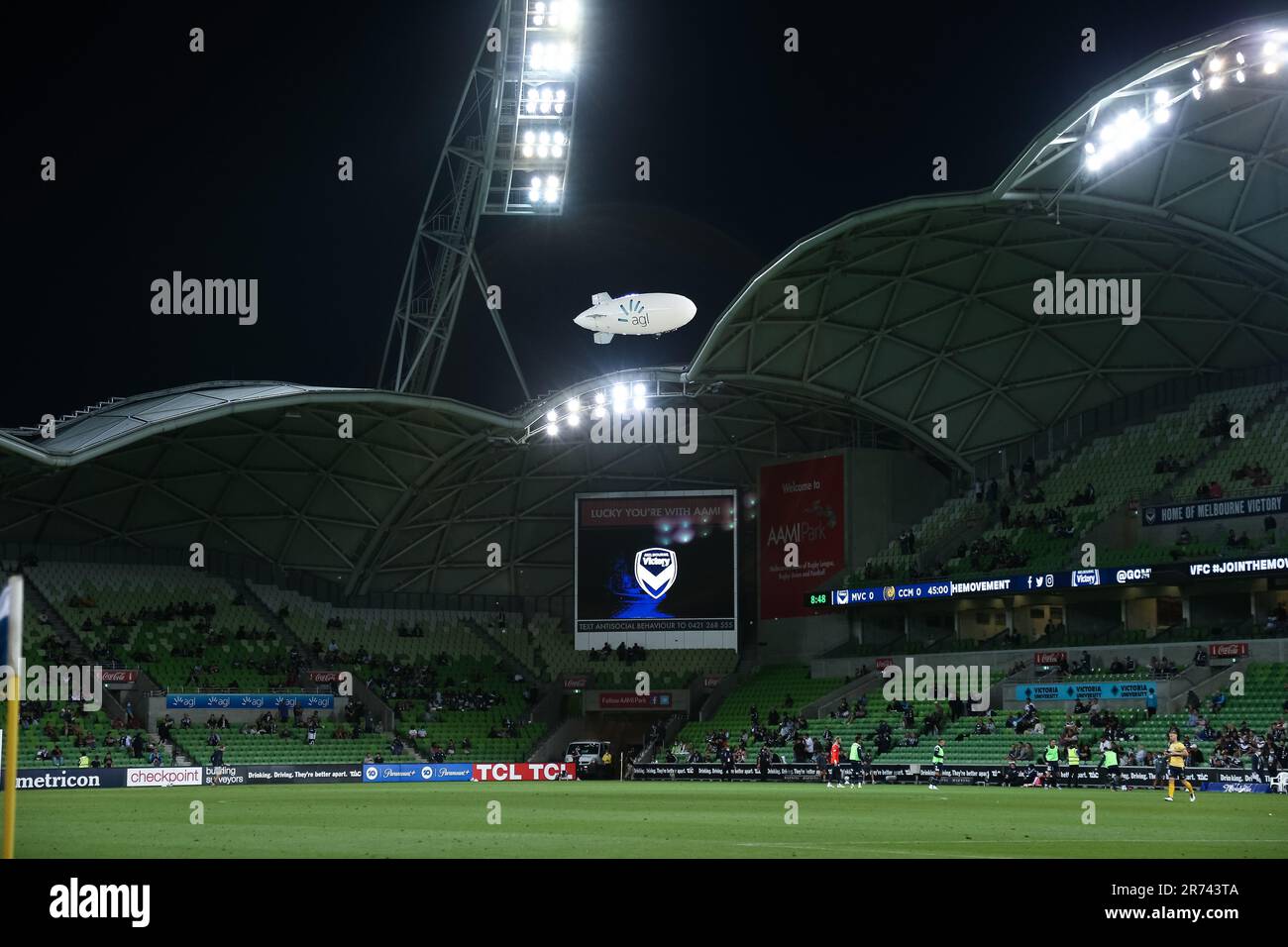 MELBOURNE AUSTRALIA FEBRUARY 19 An AGL blimp is seen floating