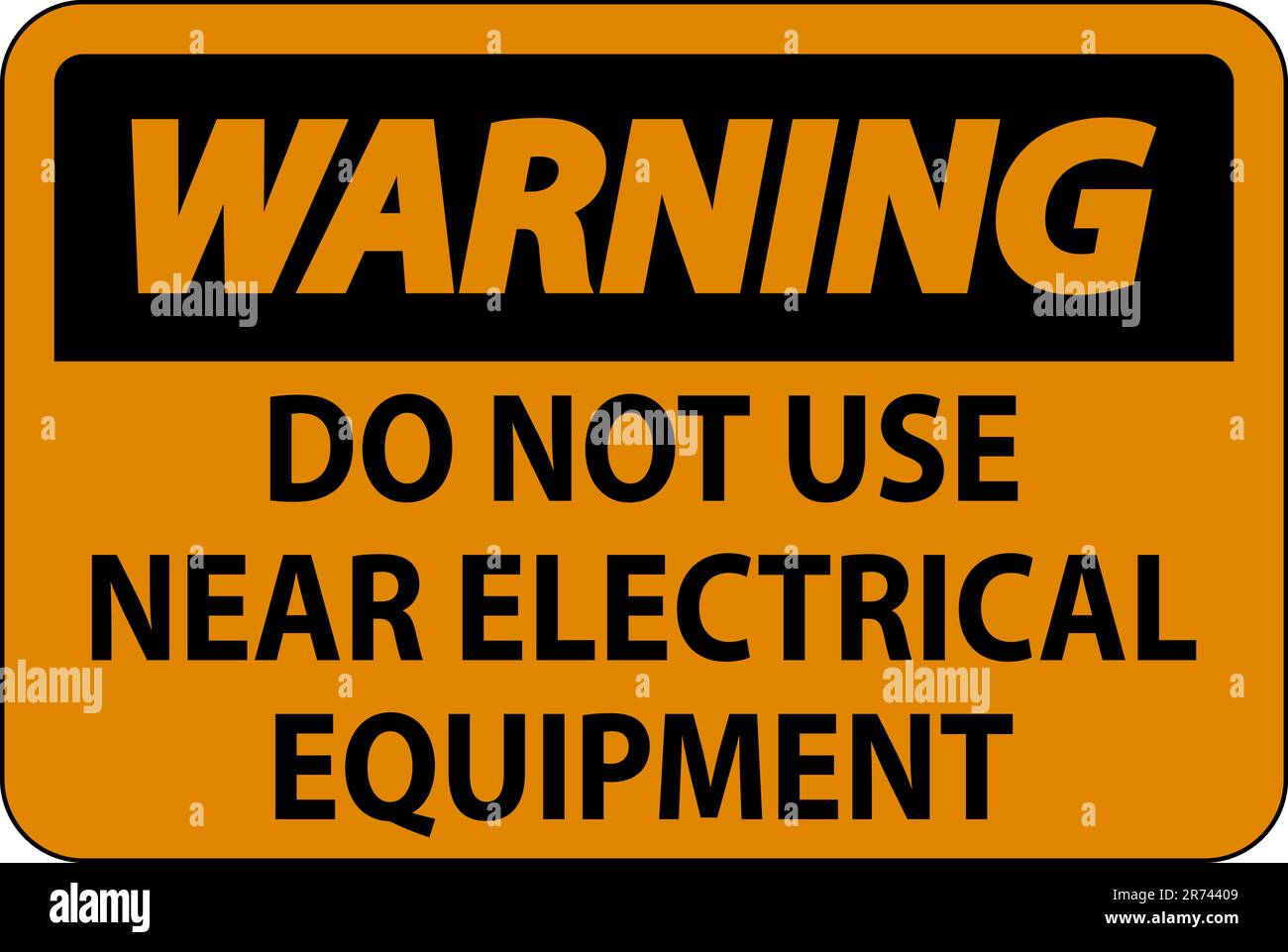 Warning Do Not Use Near Electrical Equipment Stock Vector Image & Art