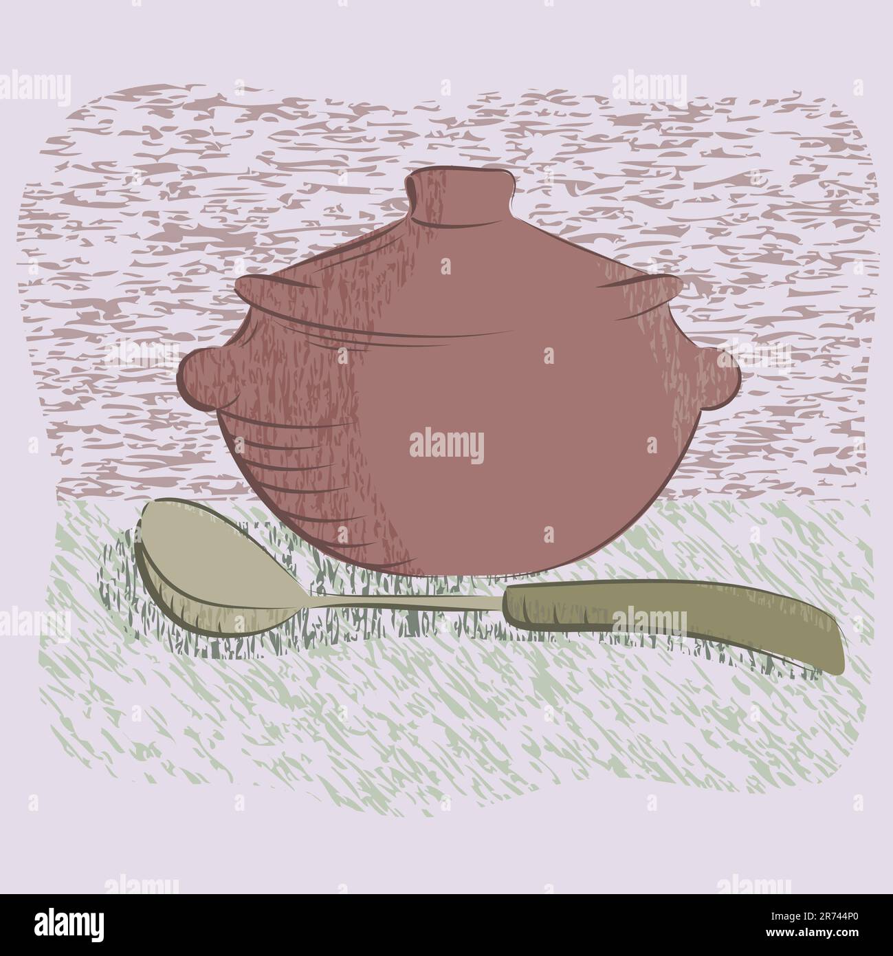 hot silver pan tableware isolated for you.Vector illustration Stock Vector