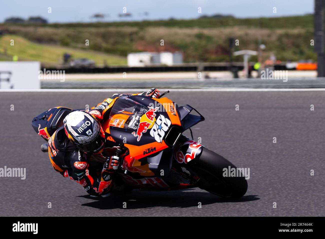 PHILLIP ISLAND, AUSTRALIA - OCTOBER 14: Miguel Oliveira of Portugal on the Red Bull KTM Factory Racing KTM during MotoGP Free Practice 2 at The 2022 Australian MotoGP at The Phillip Island Circuit on October 14, 2022 in Phillip Island, Australia. Stock Photo
