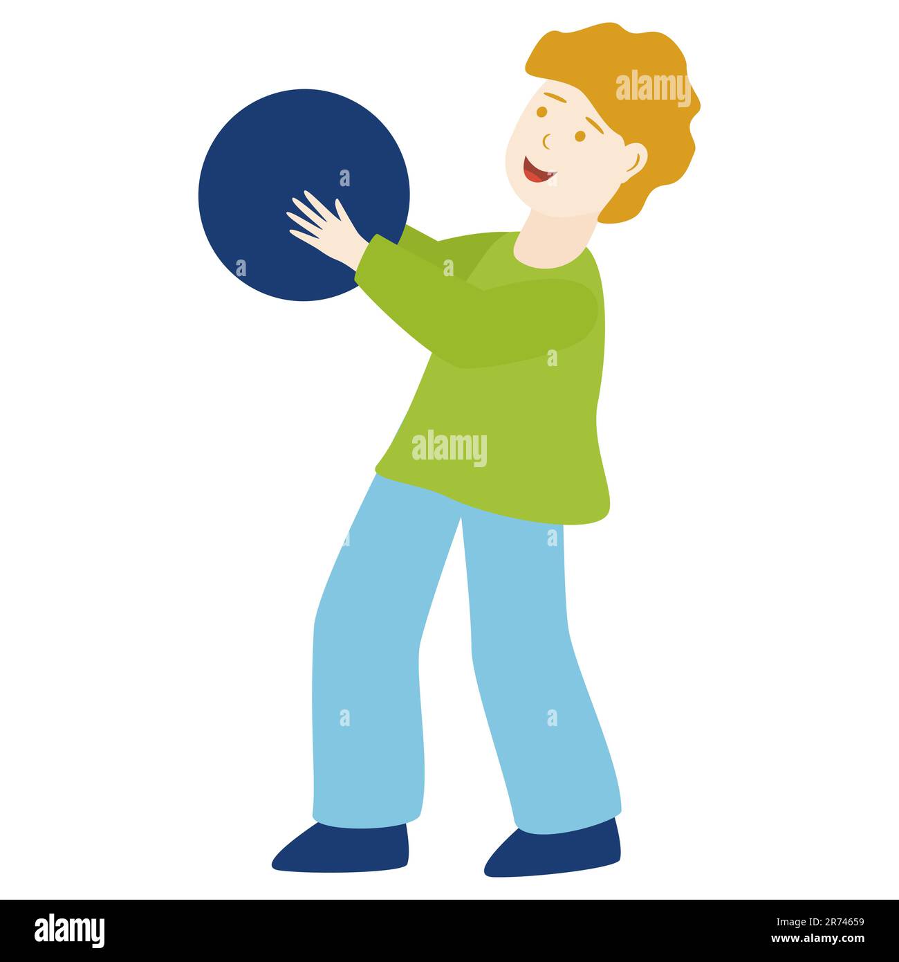 Young boy enjoying the outdoors Stock Vector Images Alamy