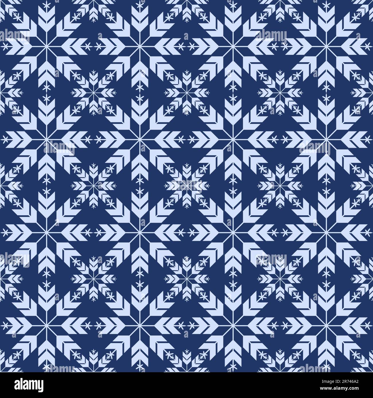 Snowflakes seamless pattern Winter background for design Different size ...