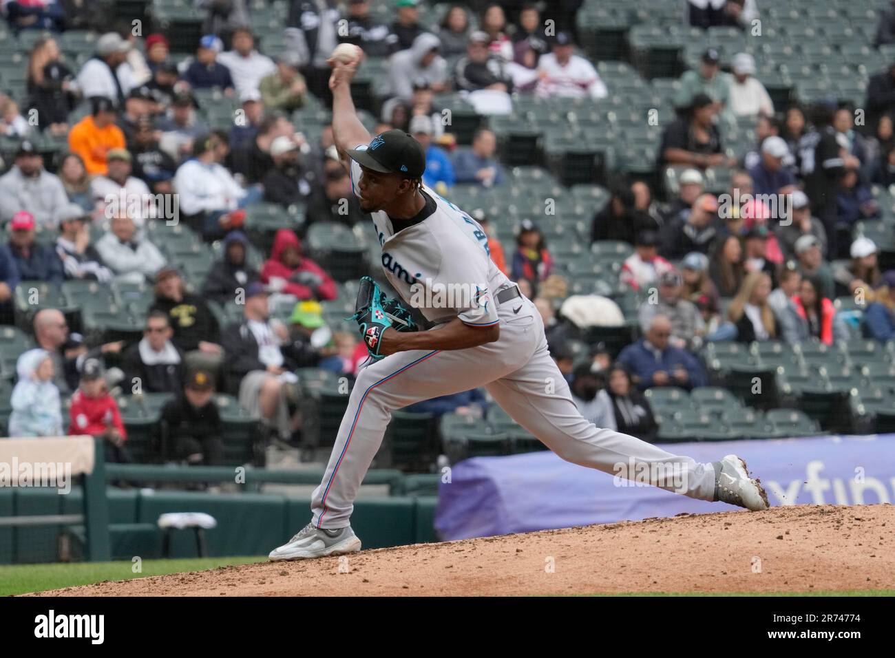 Miami Marlins relief pitcher Huascar Brazoban throws a pitch in the News  Photo - Getty Images