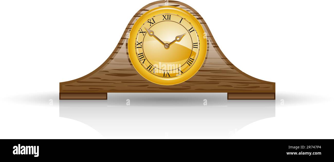 Clock isolated on white background Stock Vector Image & Art - Alamy