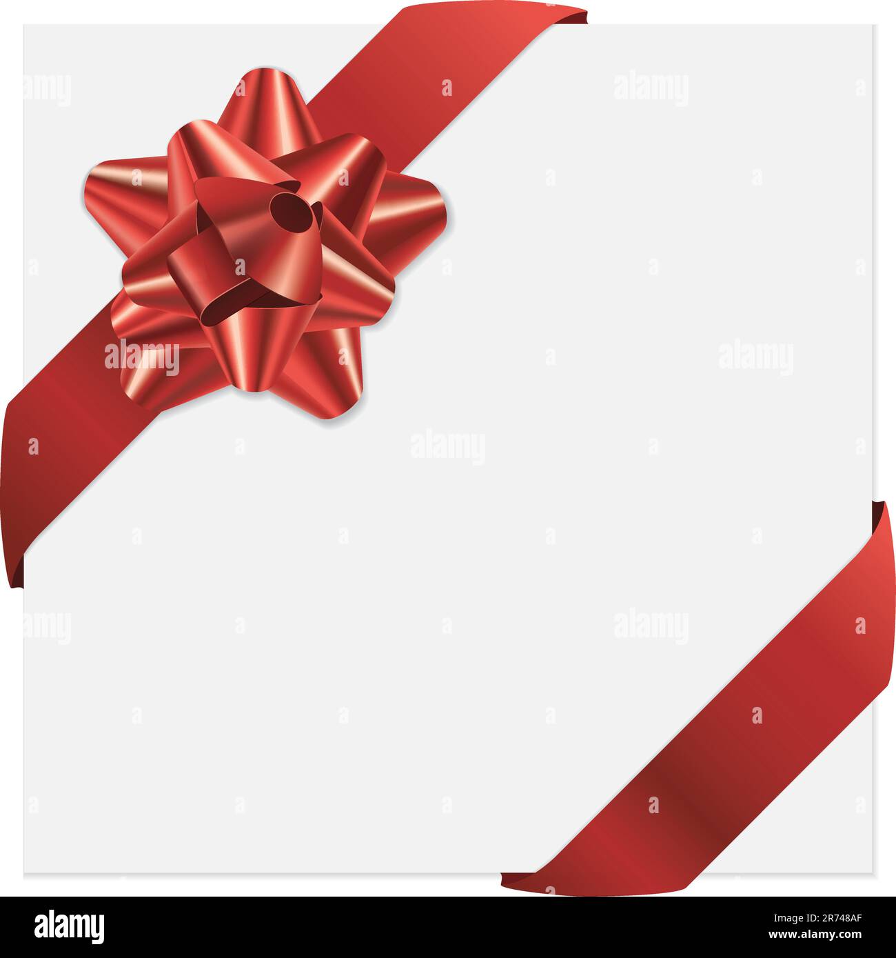 Red bow and ribbons vector holiday card Stock Vector Image & Art - Alamy