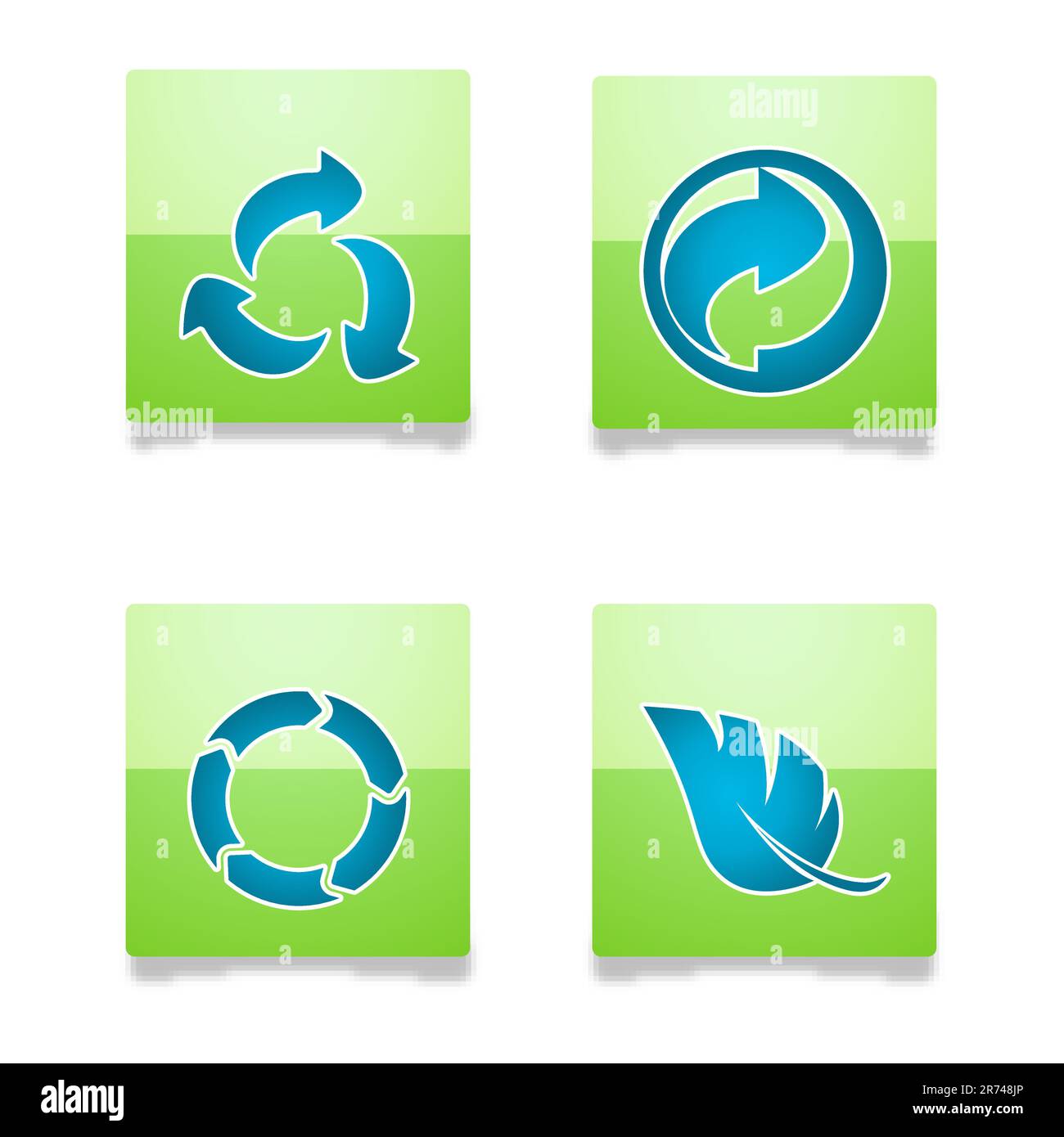 illustration of recycle icons on white background Stock Vector Image ...