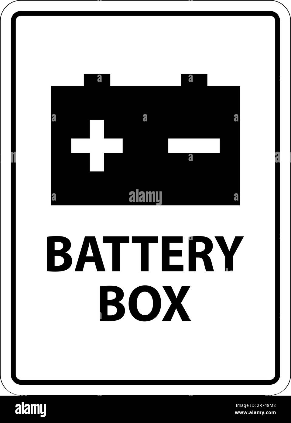 Symbol Battery Sign Battery Box On White Background Stock Vector Image