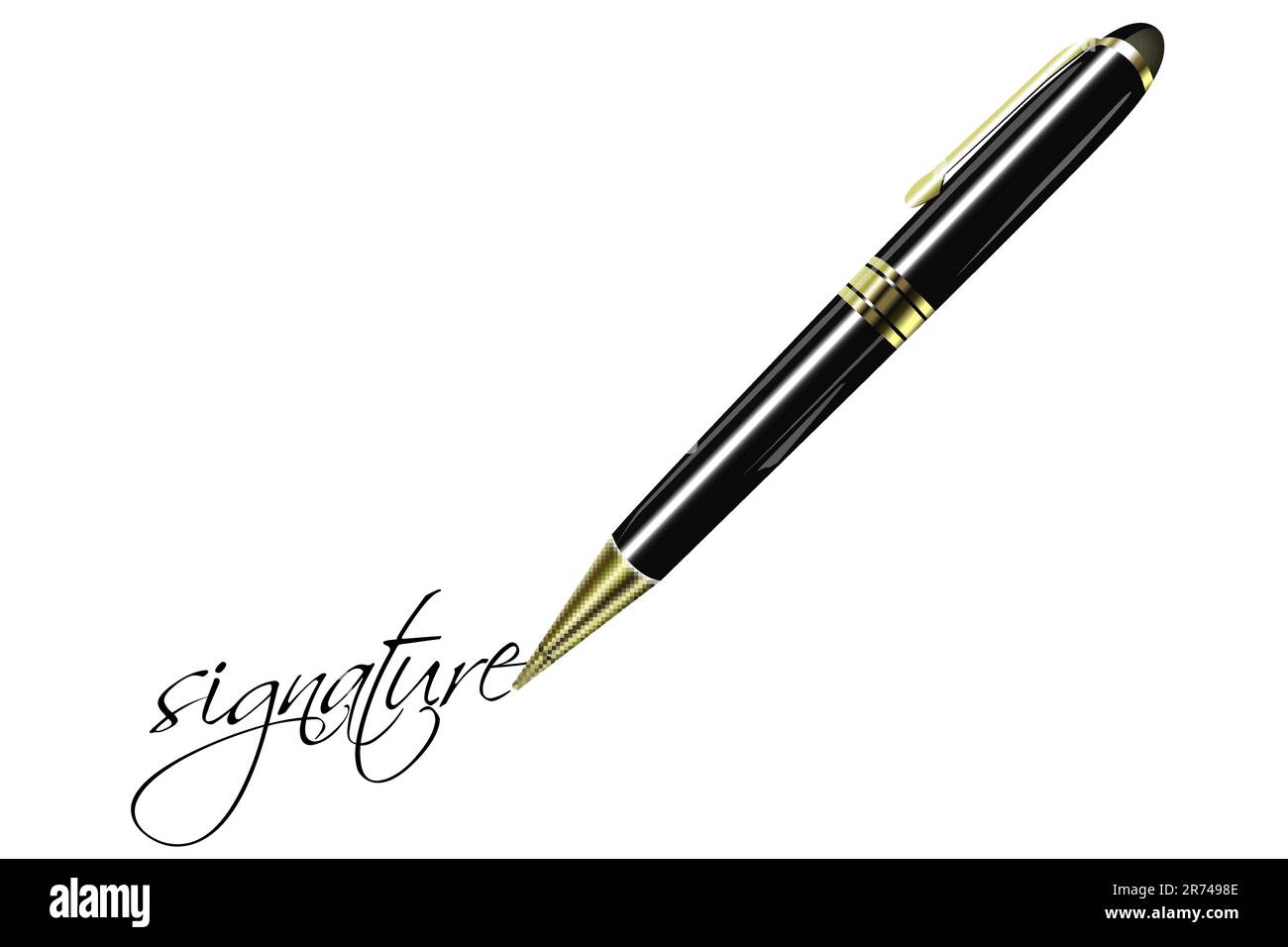 illustration of fountain pen on isolated background Stock Vector Image & Art Alamy