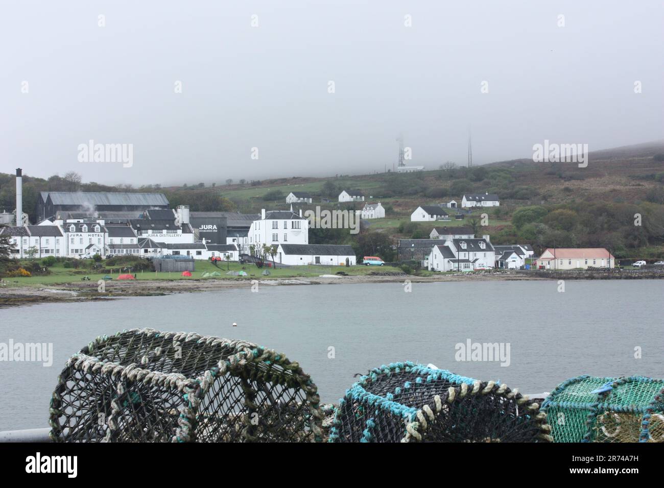 The town of Craighouse seen across Small Isles Bay, Isle of Jura