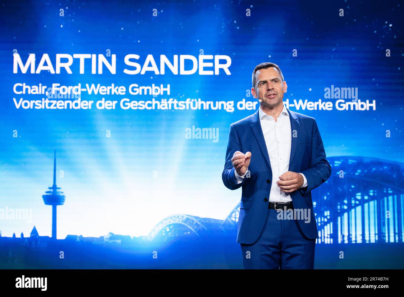 Cologne, Germany. 12th June, 2023. Martin Sander, CEO of FordWerke