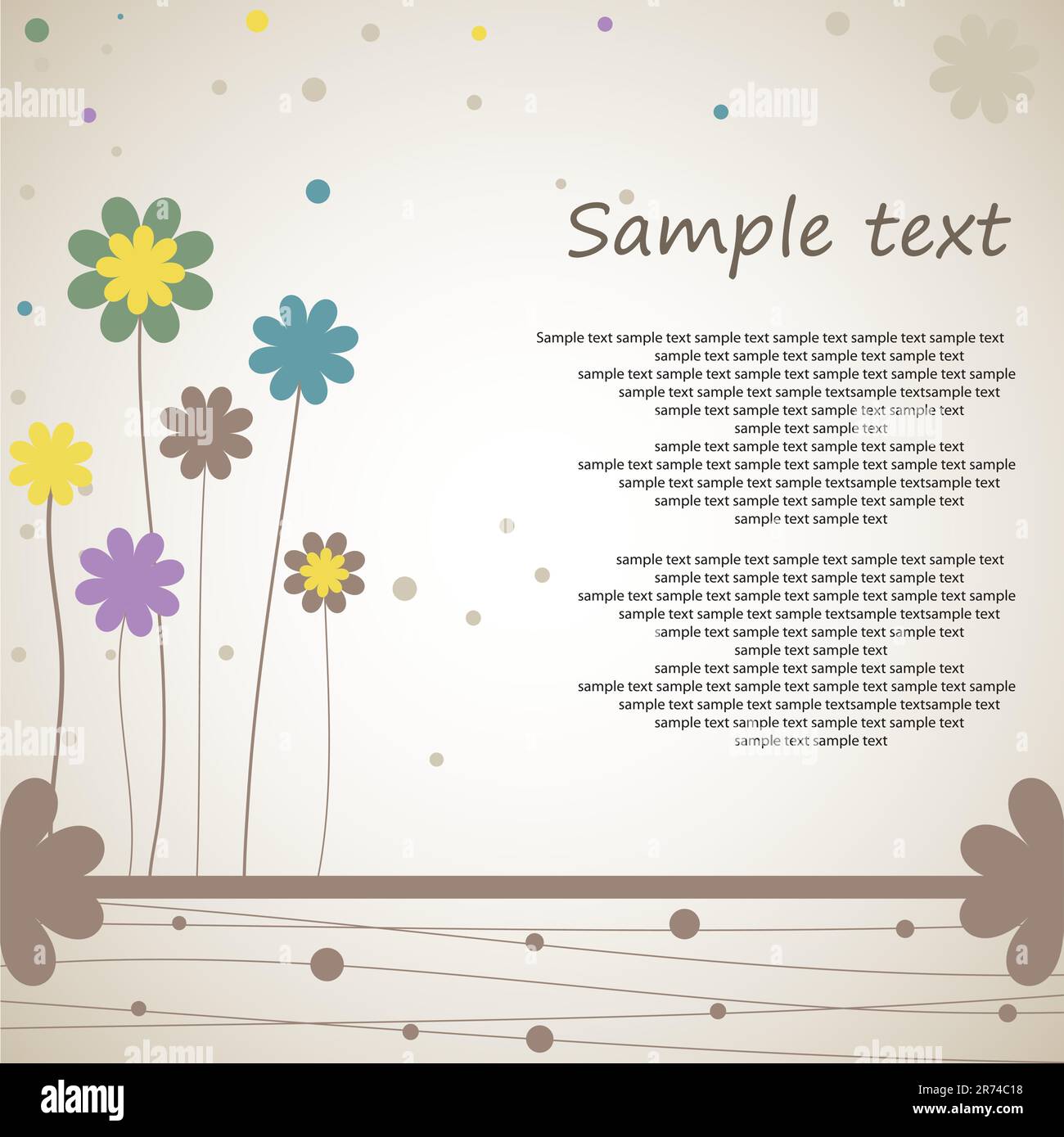 Colourful Spring flowers background. Vector illustration Stock Vector ...
