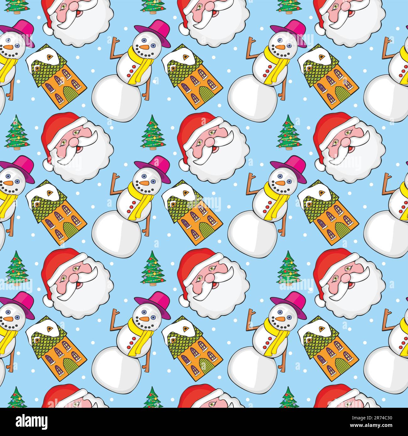 fully editable vector illustration seamless pattern with christmas items Stock Vector