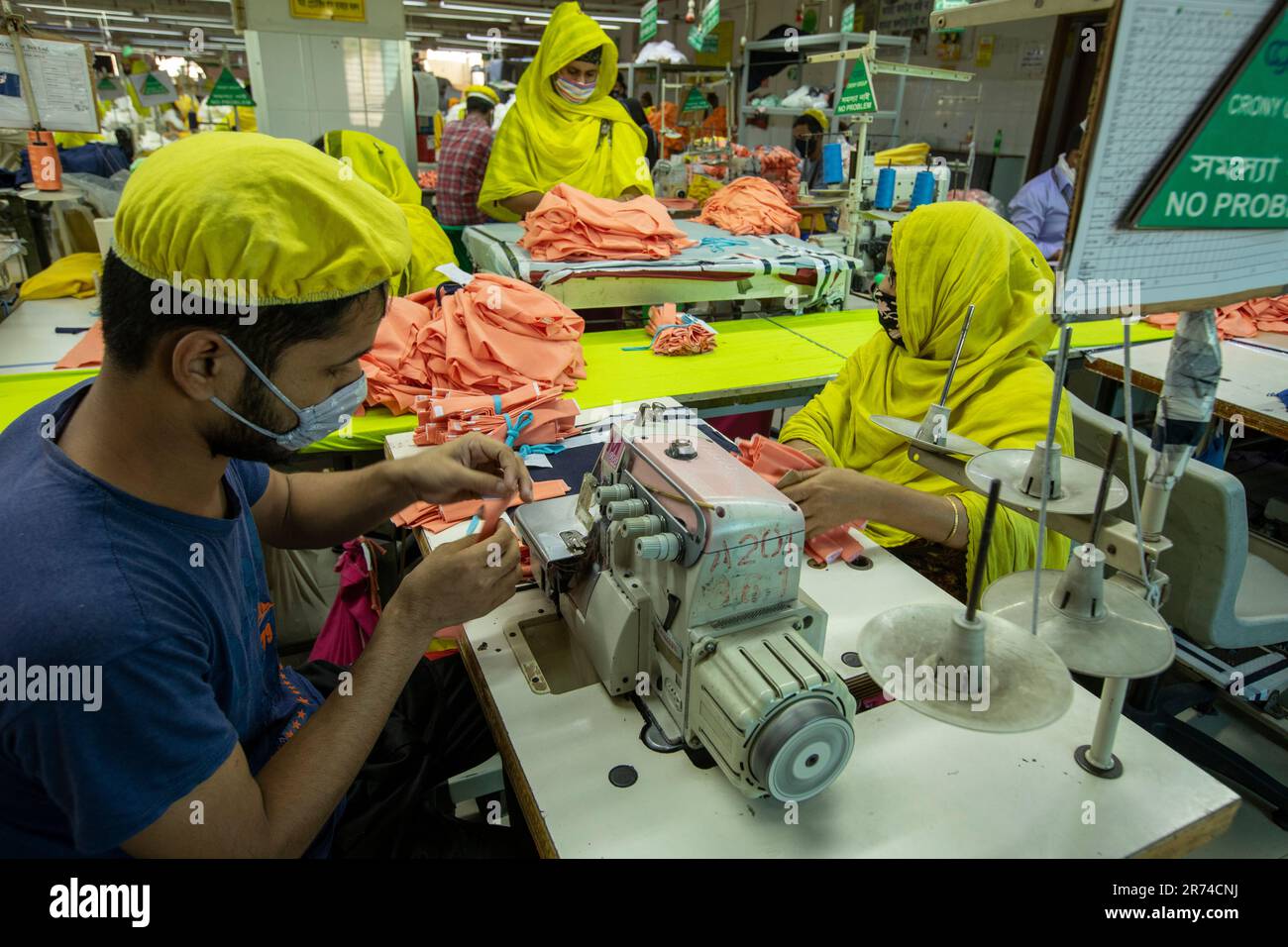 Worker Rmg Bd Ready-made garments (RMG) workers working in a factory at Fatullah in ...