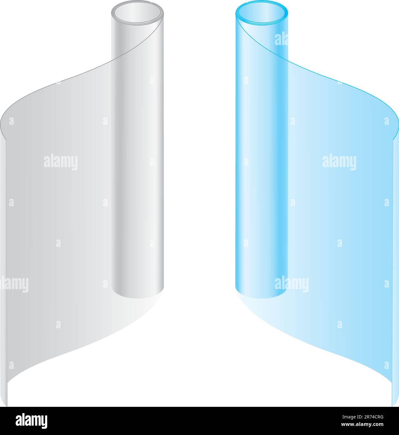 Convolute in a roll packages. Vector illustration on white background ...