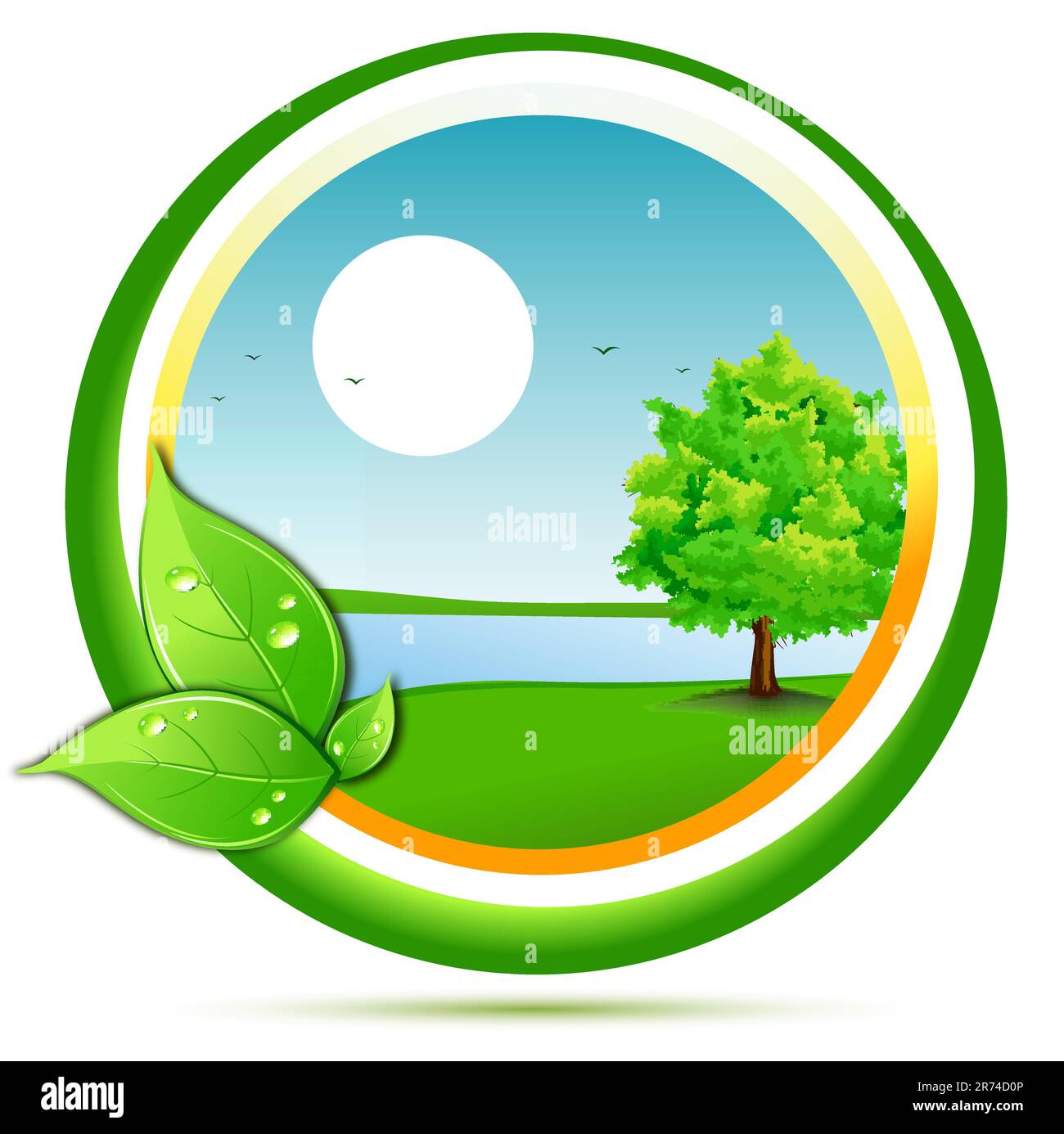 illustration of natural background on white background Stock Vector ...