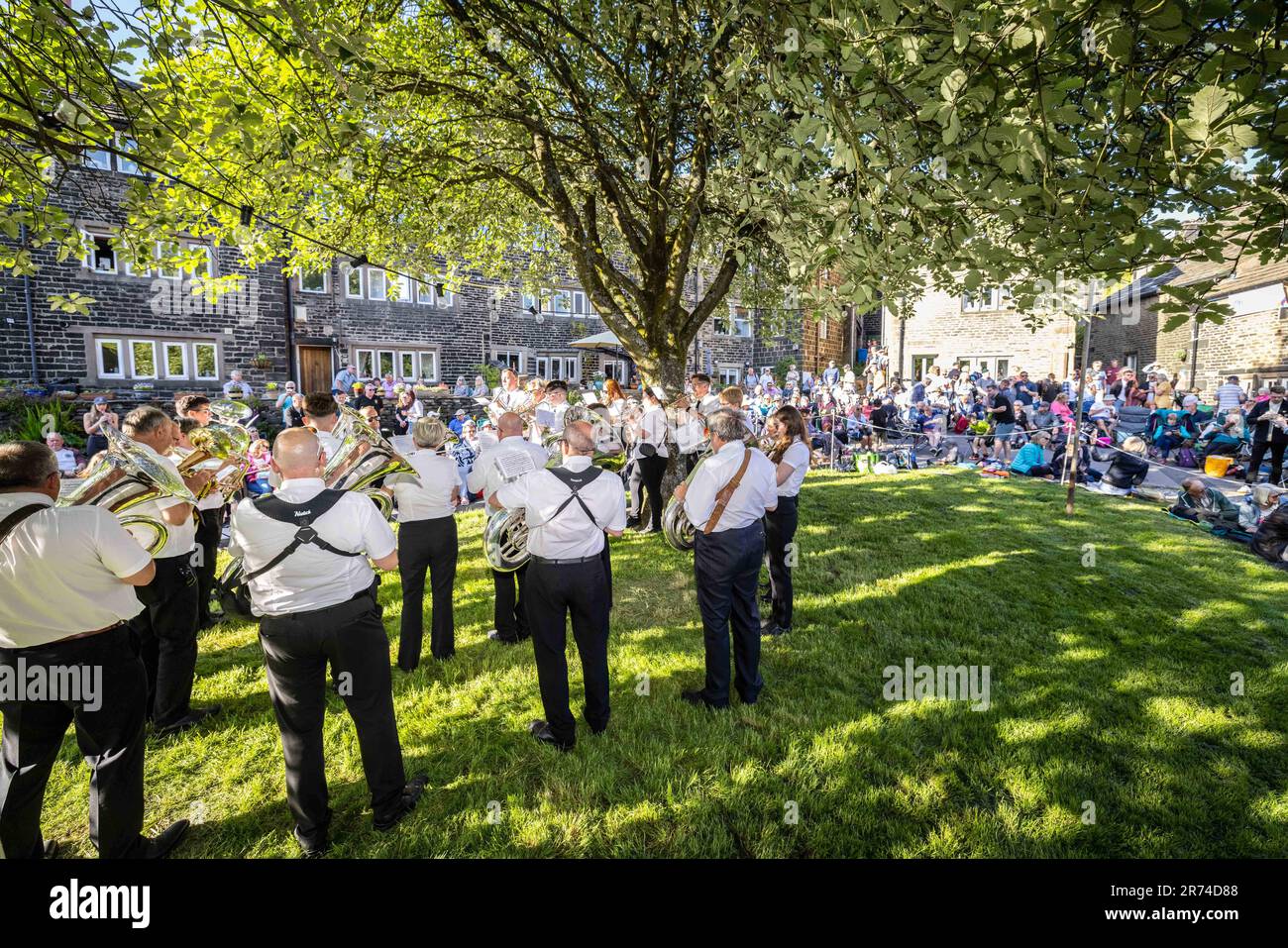 Whit Friday Brass Band contests.  PIC shows Dobcross contest. Stock Photo