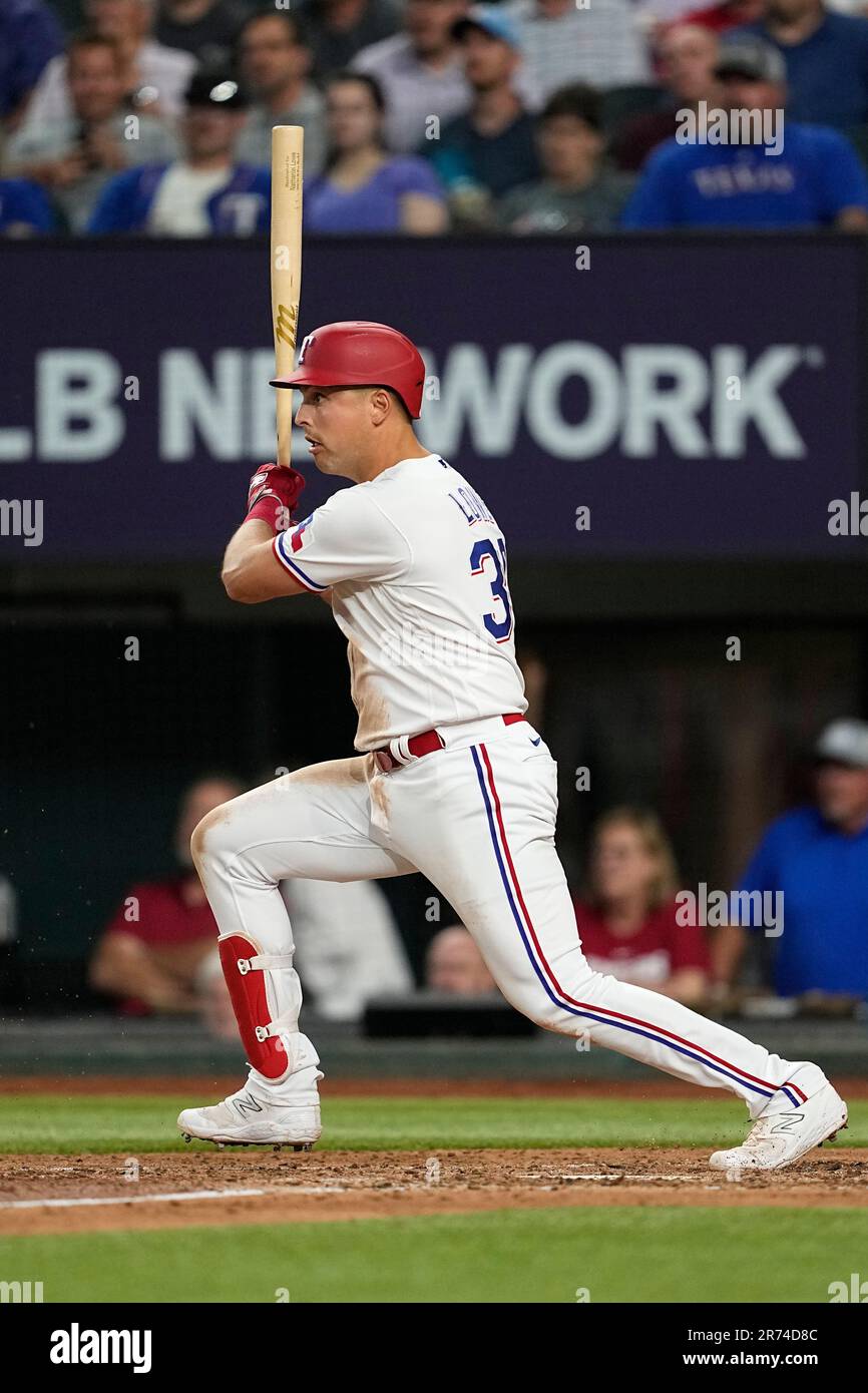 Texas Rangers' Nathaniel Lowe rounds the bases on his way home during a  baseball game against the Seattle Mariners, Sunday, June 4, 2023, in  Arlington, Texas. (AP Photo/Tony Gutierrez Stock Photo - Alamy