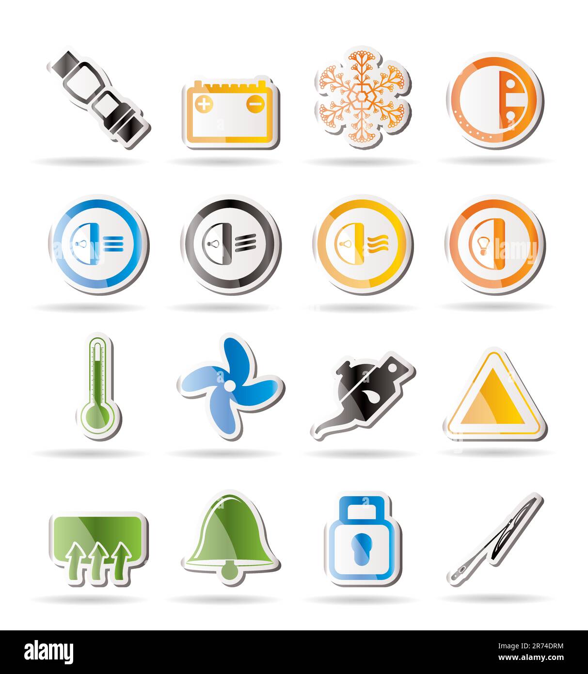 Car Dashboard icons -  vector icons set Stock Vector