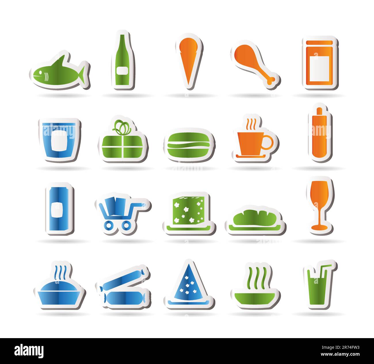 Meat and fish menus Stock Vector Images - Alamy