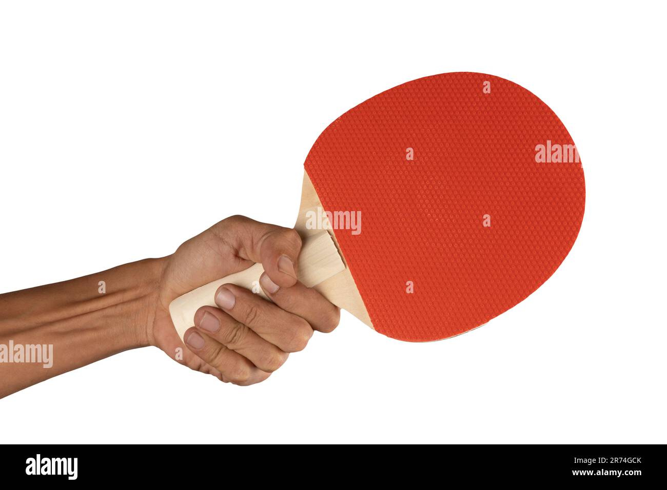 black male hand holding a ping pong racket isolated Stock Photo Alamy