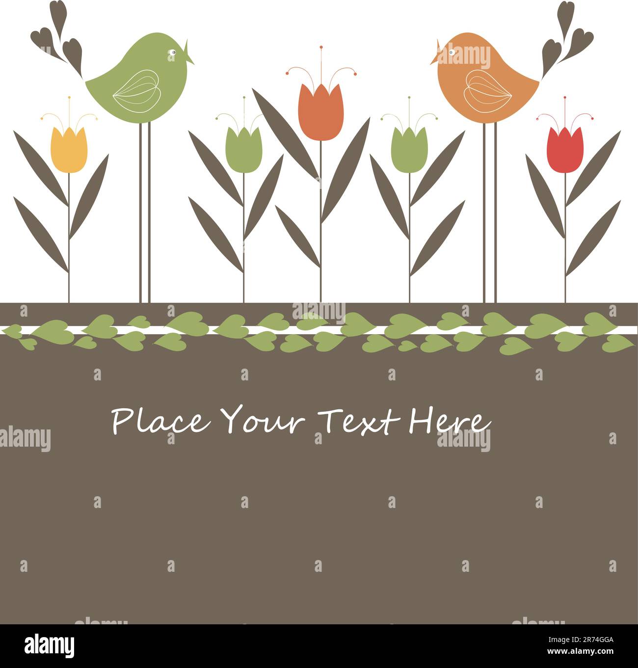 Two 2 birds Stock Vector Images - Alamy