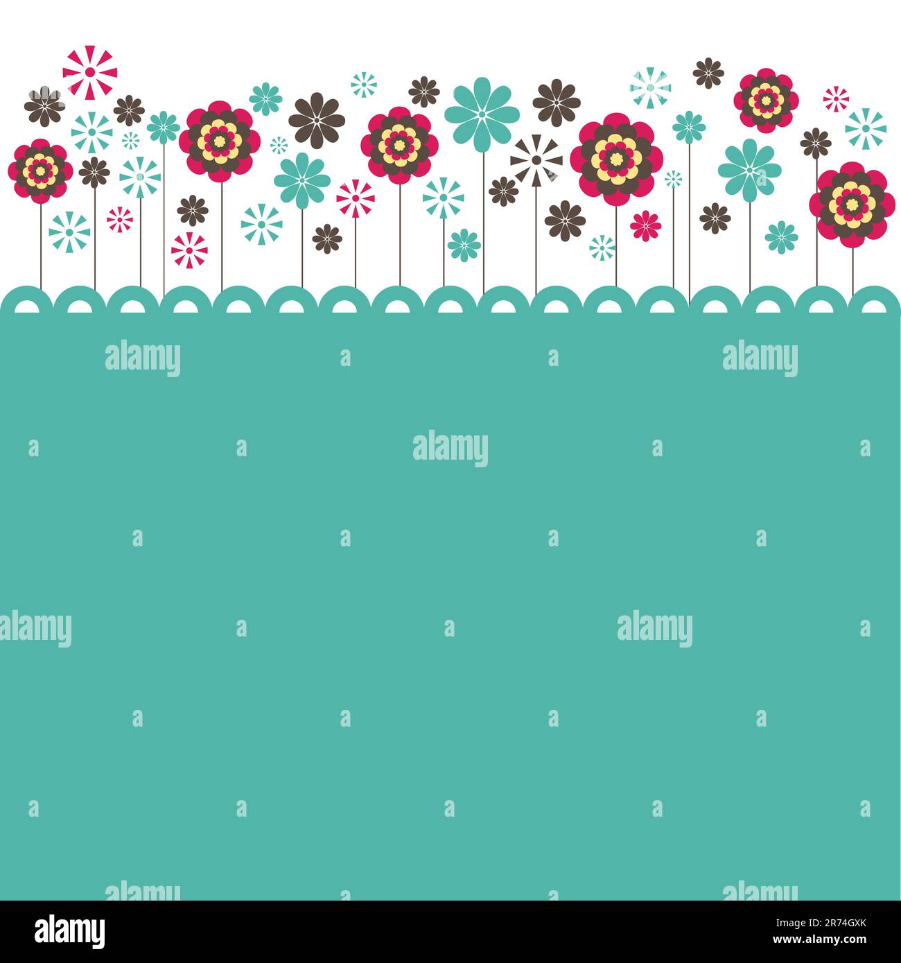Colourful Spring flowers background. Vector illustration Stock Vector ...