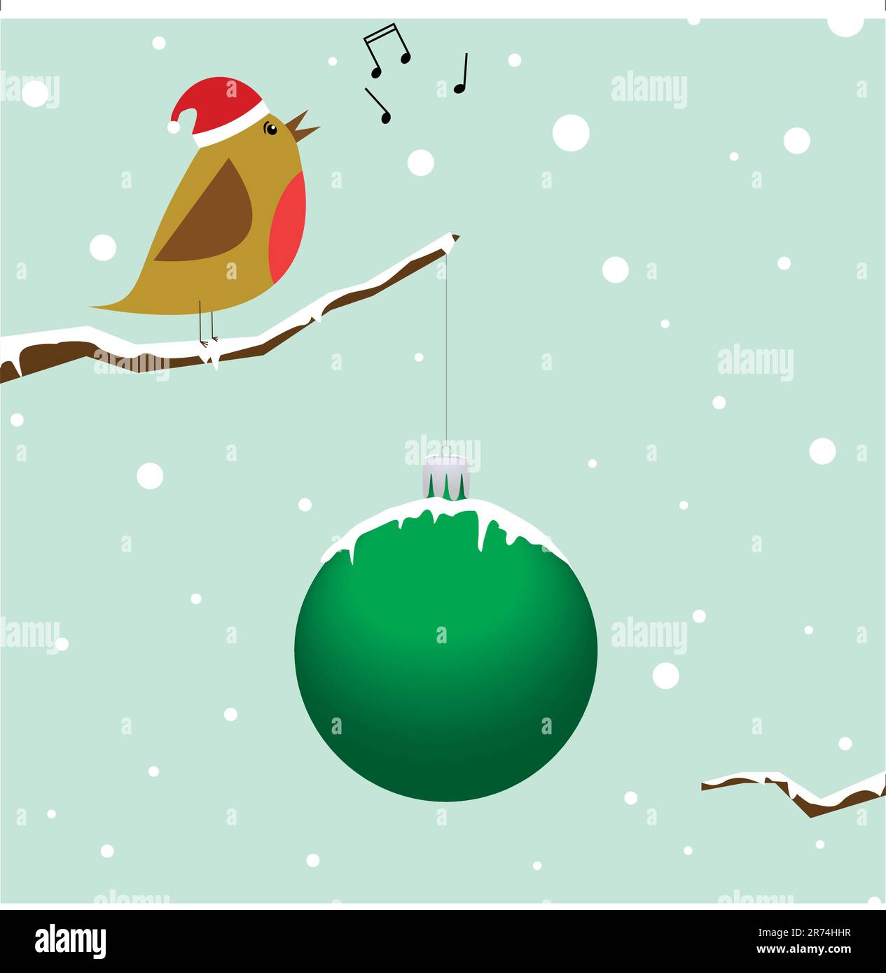 Chirping robin Stock Vector Images Alamy