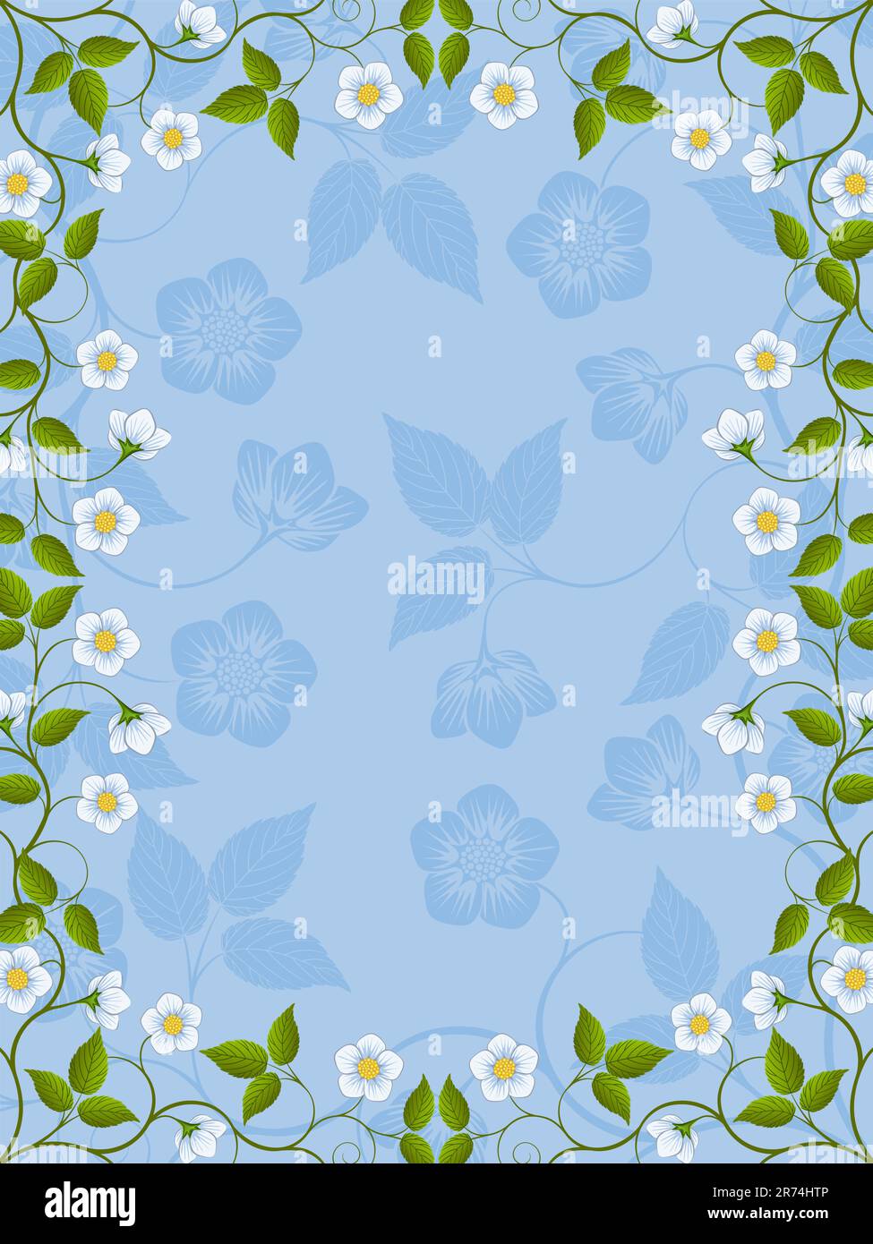 Floral frame. Vector illustration Stock Vector Image & Art - Alamy