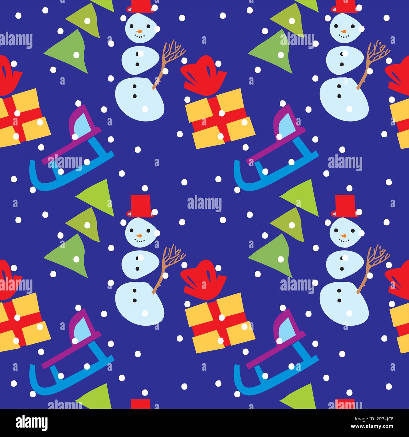 fully editable vector illustration seamless pattern with christmas items Stock Vector