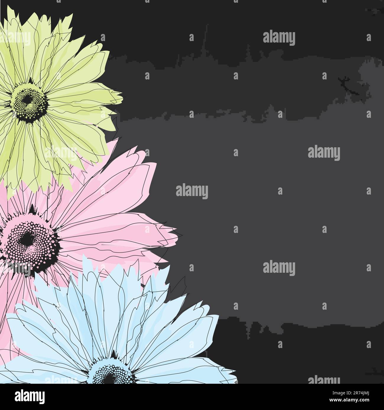 Colourful Spring flowers background. Vector illustration Stock Vector ...