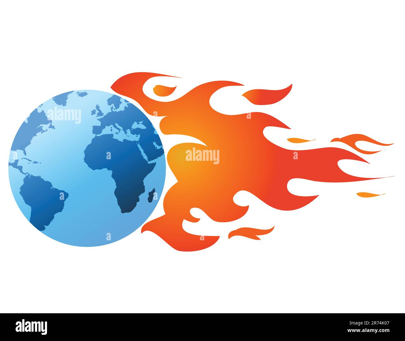 Different flames illustration Stock Vector Images - Alamy