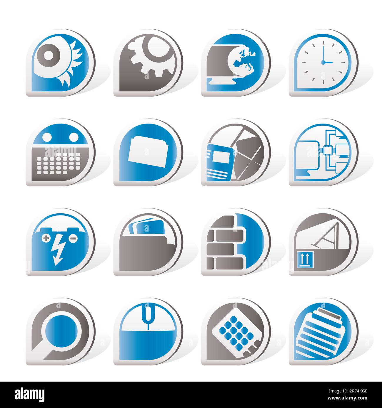 Computer, mobile phone and Internet icons -  Vector Icon Set Stock Vector