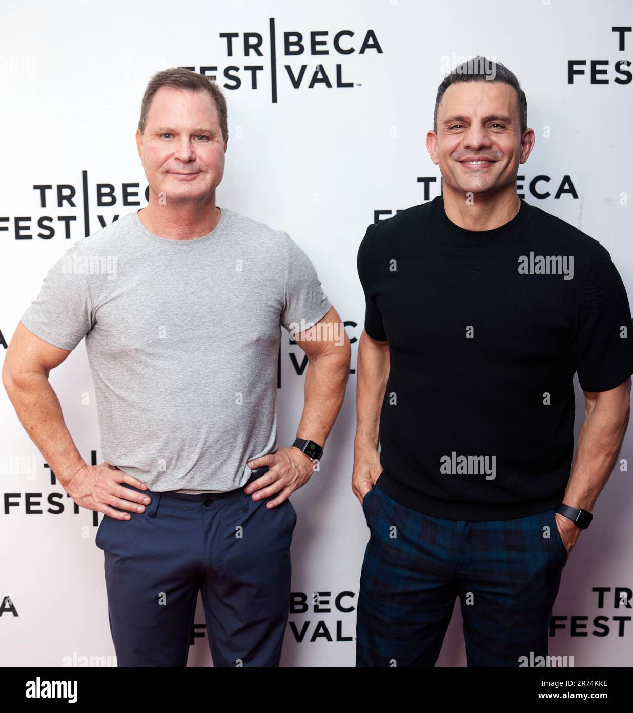 June 12, 2023, New York, New York, USA: Mickey Liddell and Pete Shilaimon attend the 2023 Tribeca Film Festival: 'I.S.S.' World Premiere at SVA Theatre in New York. (Credit Image: © Photo Image Press via ZUMA Press Wire) EDITORIAL USAGE ONLY! Not for Commercial USAGE! Stock Photo