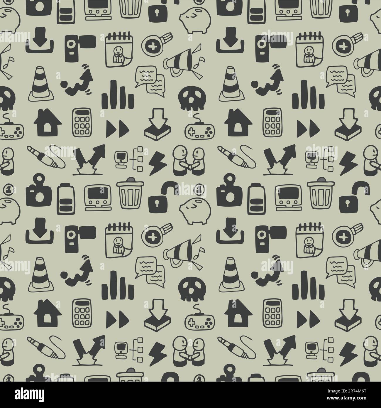 Seamless web icon pattern. Vector illustration Stock Vector