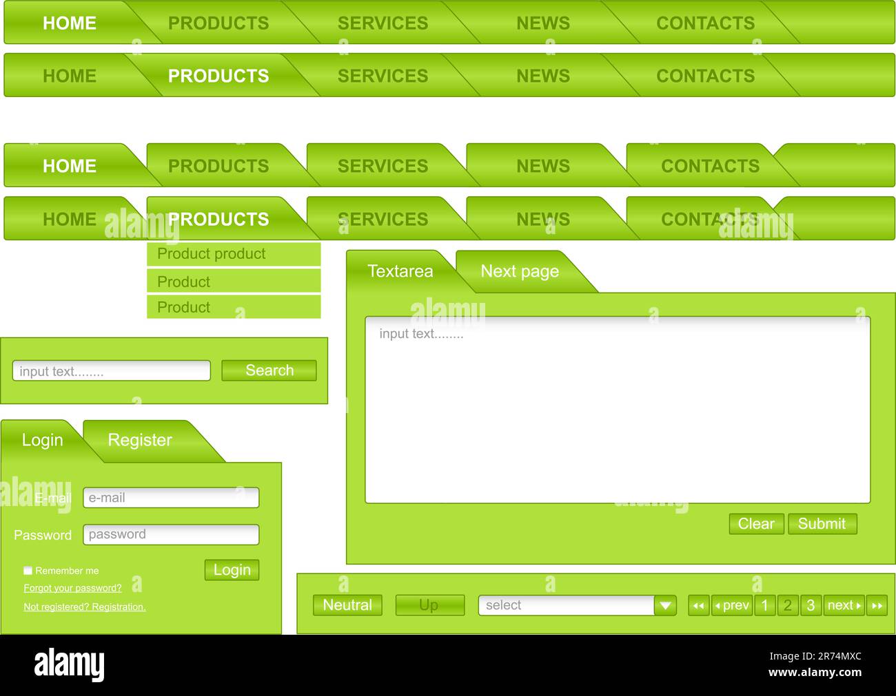 Design of forms for webpages. Vector illustration Stock Vector Image