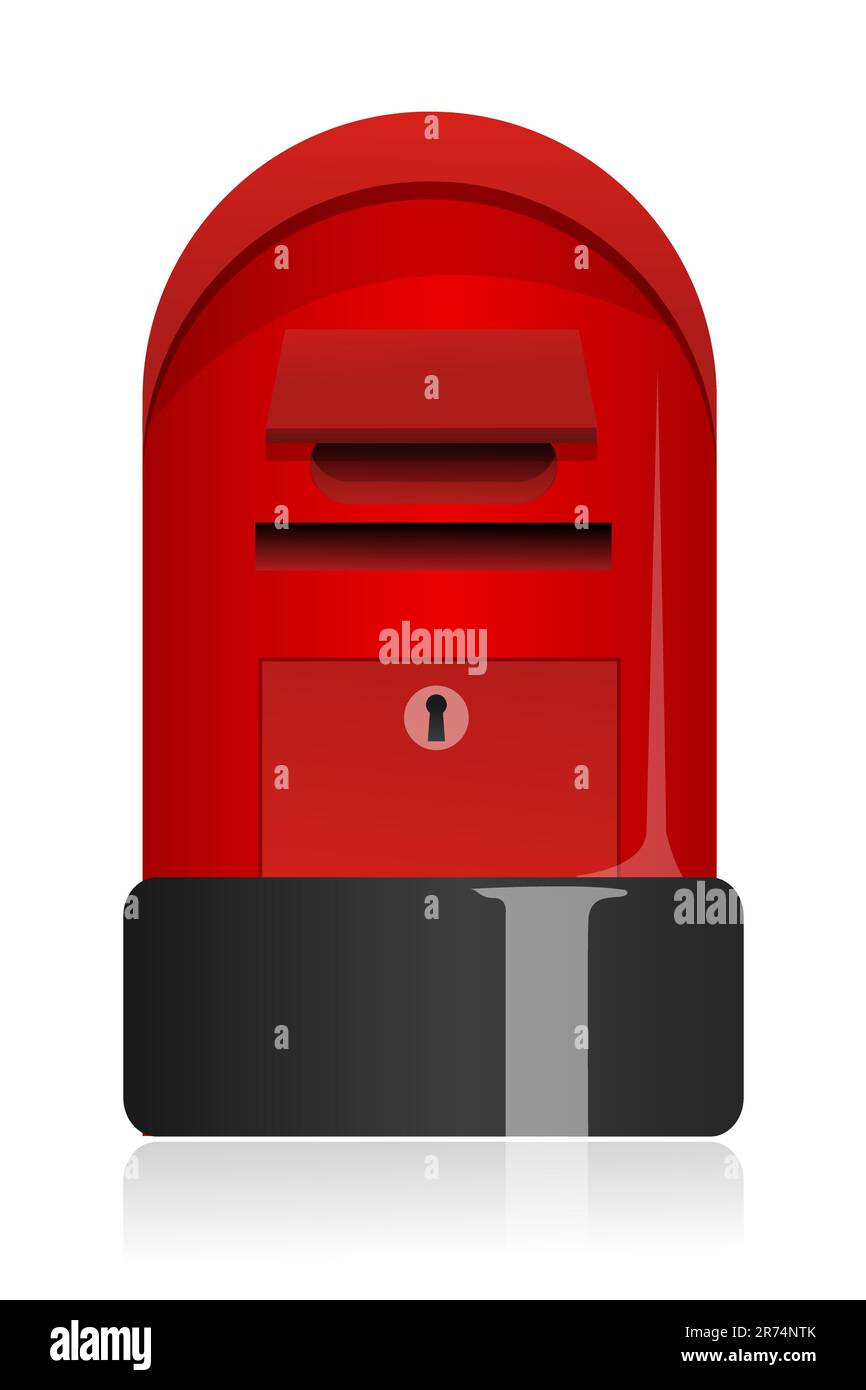 illustration of letter box on white background Stock Vector Image & Art