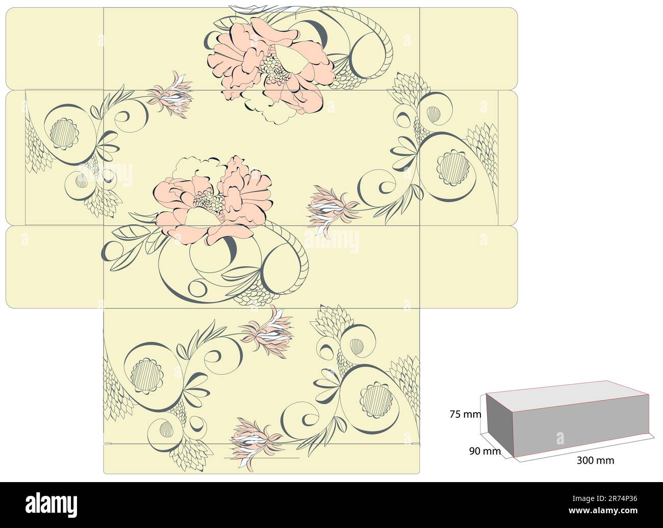 Vintage template for box design Stock Vector