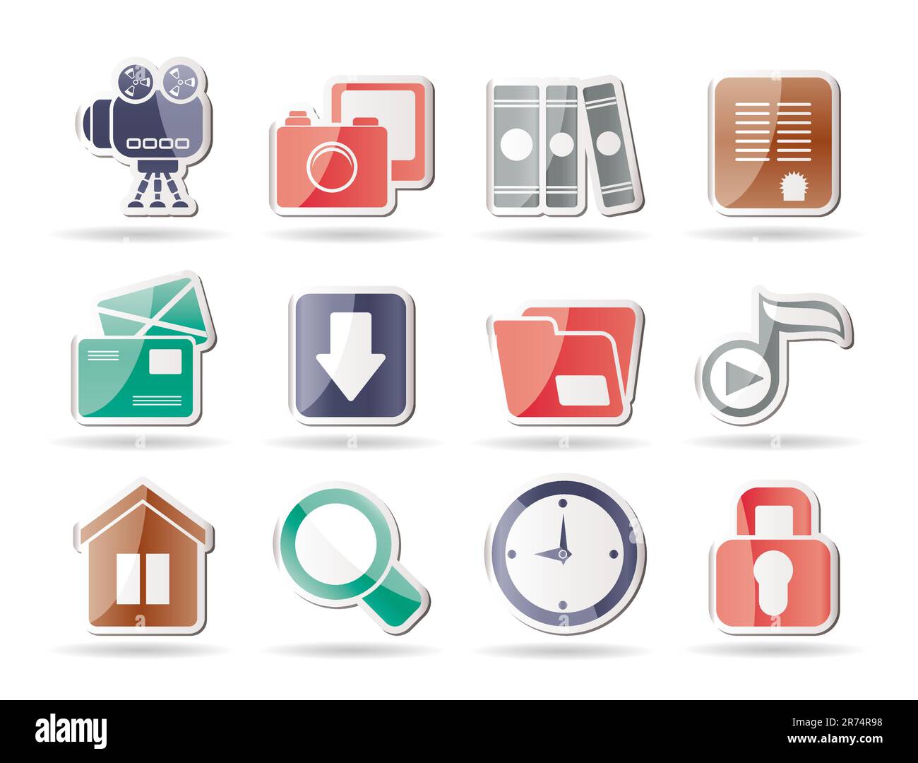 Computer and website icons - vector icon set Stock Vector